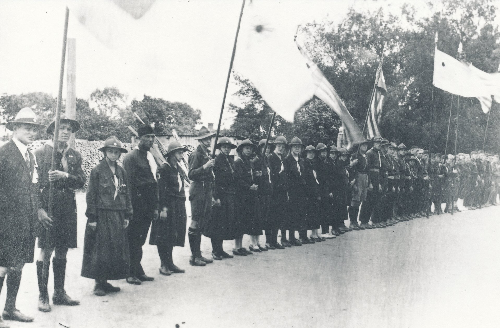 Foto.  II üleriigiline noorseppade laager Võrus Kubija järve ääres 27.- 29. juulil 1925.a.