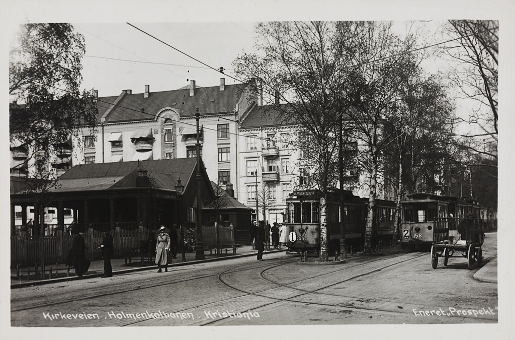 Kirkeveien. Holmenkolbanen. Kristiania.