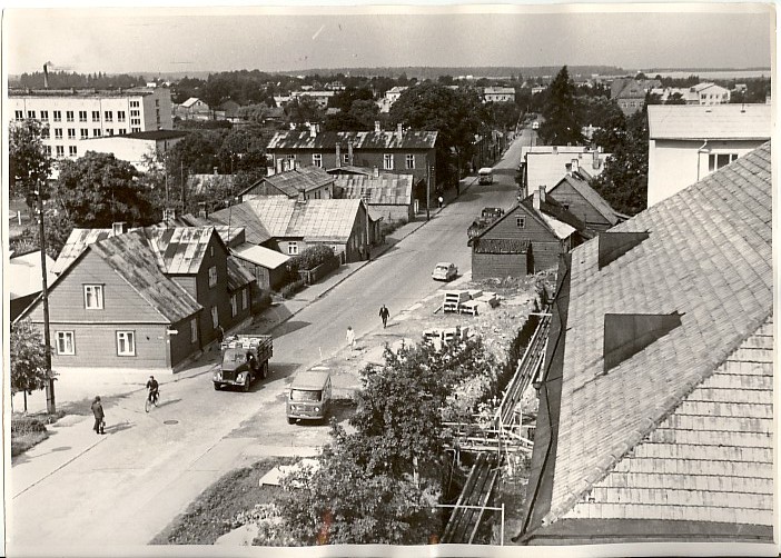 foto, Pärnu tänav Paides 1966.a.