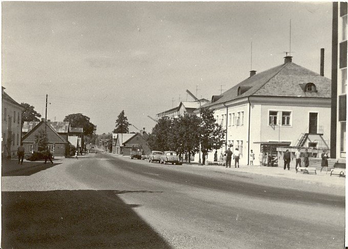foto,  Pärnu tänav Paides 1968.a.