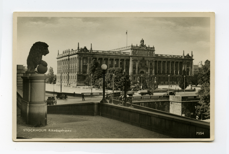 Vaade Riksdagi hoonele Stockholmis