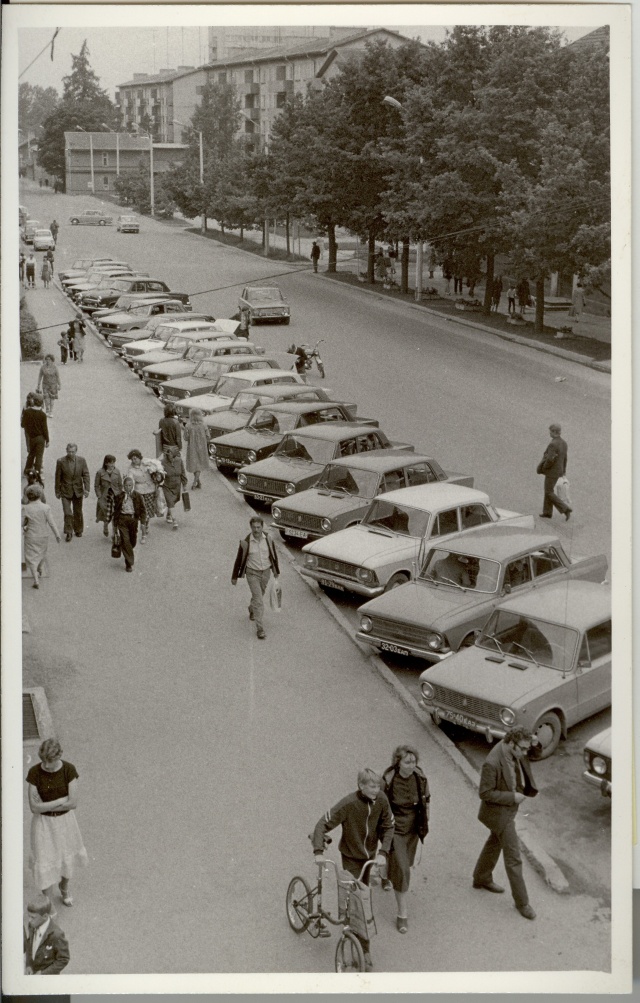 foto vaade Paide Pärnu tänavale 1980-ndad