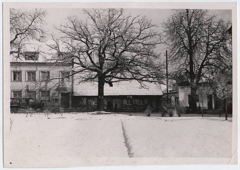 foto, Viljandi, Posti 17, Kohtumaja (Prokuröri) park , talv, u 1965