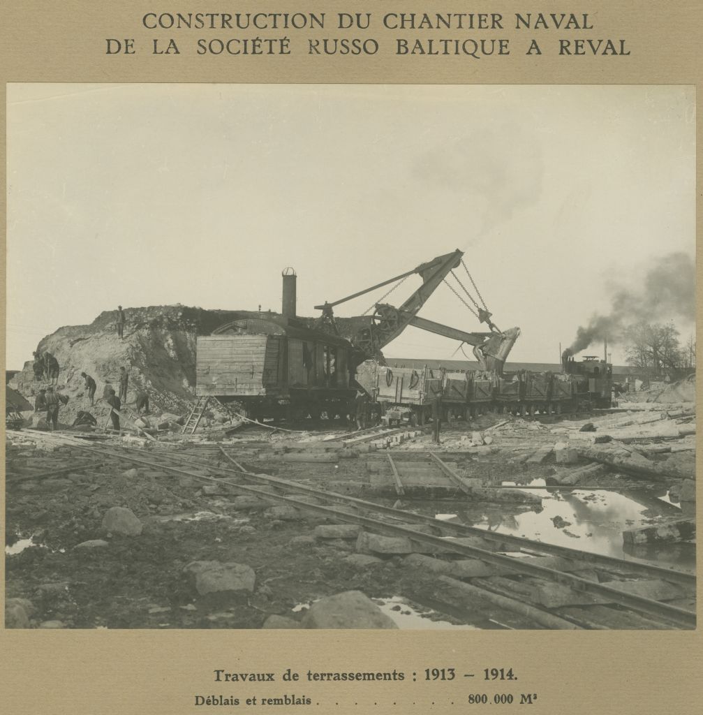 Vene-Balti Laevaehitustehase ehitamine, pinnasetööd