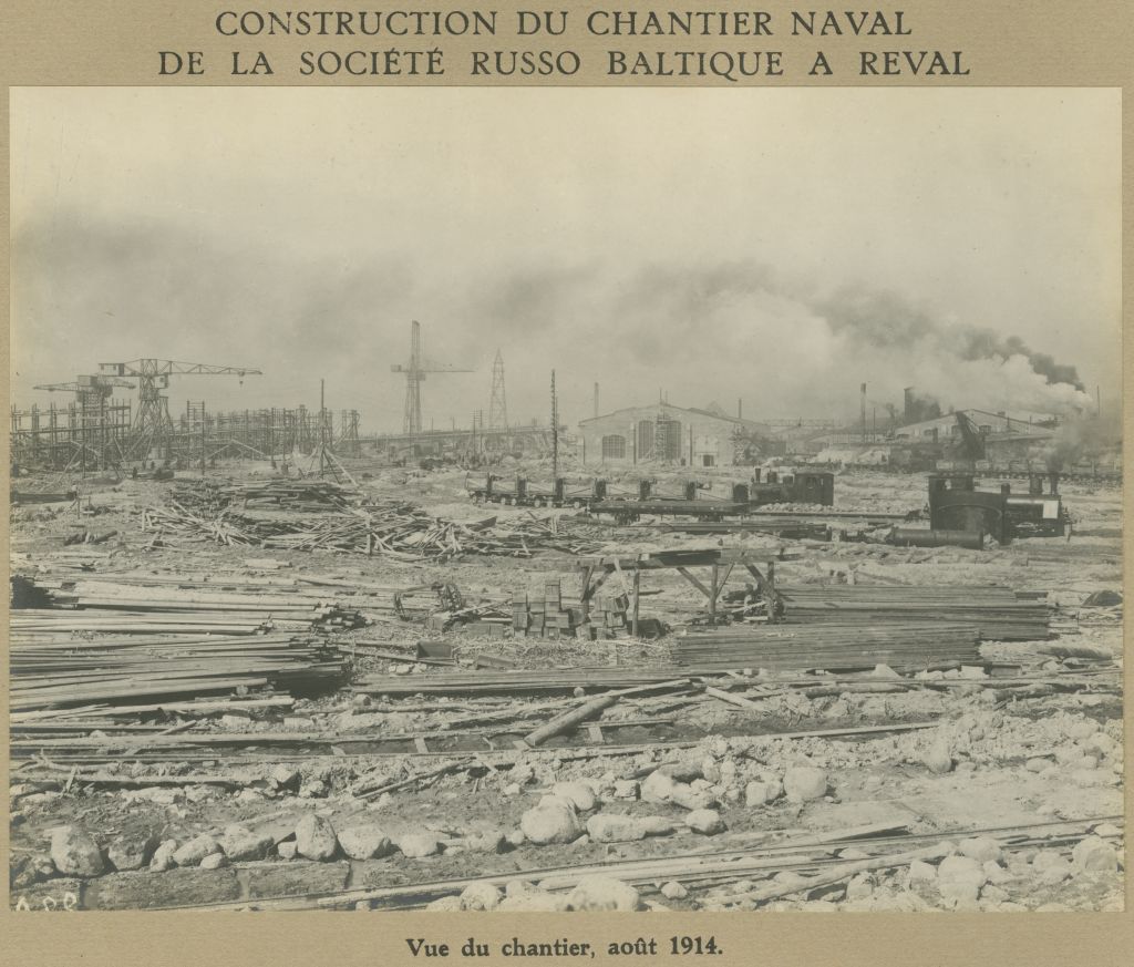 Vene-Balti Laevaehitustehase ehitamine, vaade ehitusplatsile augustis 1914