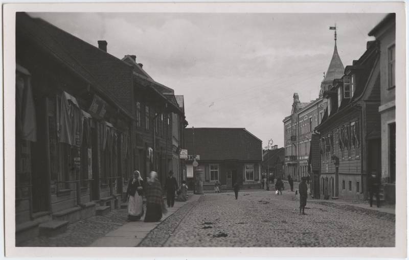 fotopostkaart, Viljandi, Lossi tn- Tartu tn ristmik, u 1910