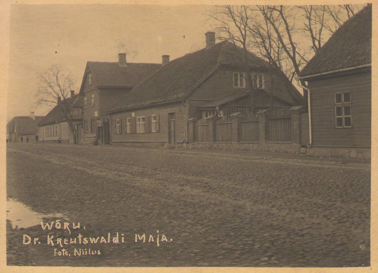 Foto. Dr. Fr. R. Kreutzwaldi maja Võrus.