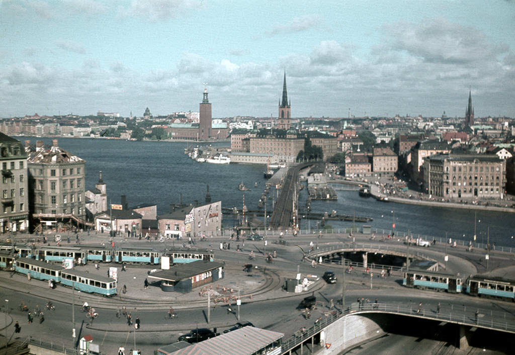 Slussen area in Stockholm, Södermanland, Sweden