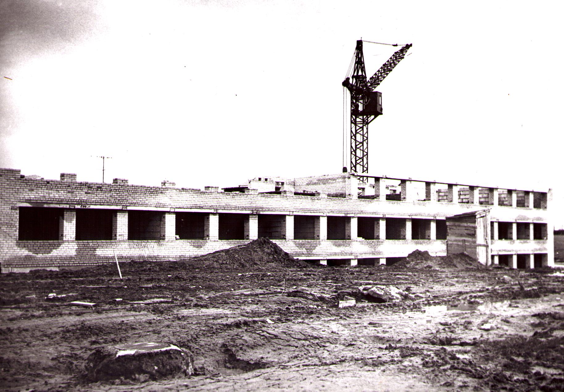 Iisaku KK internaadihoone ehitus 1977.a.