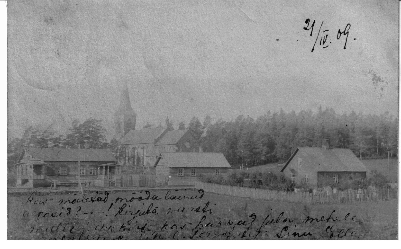 Fotopostkaart. Iisaku 1909.a