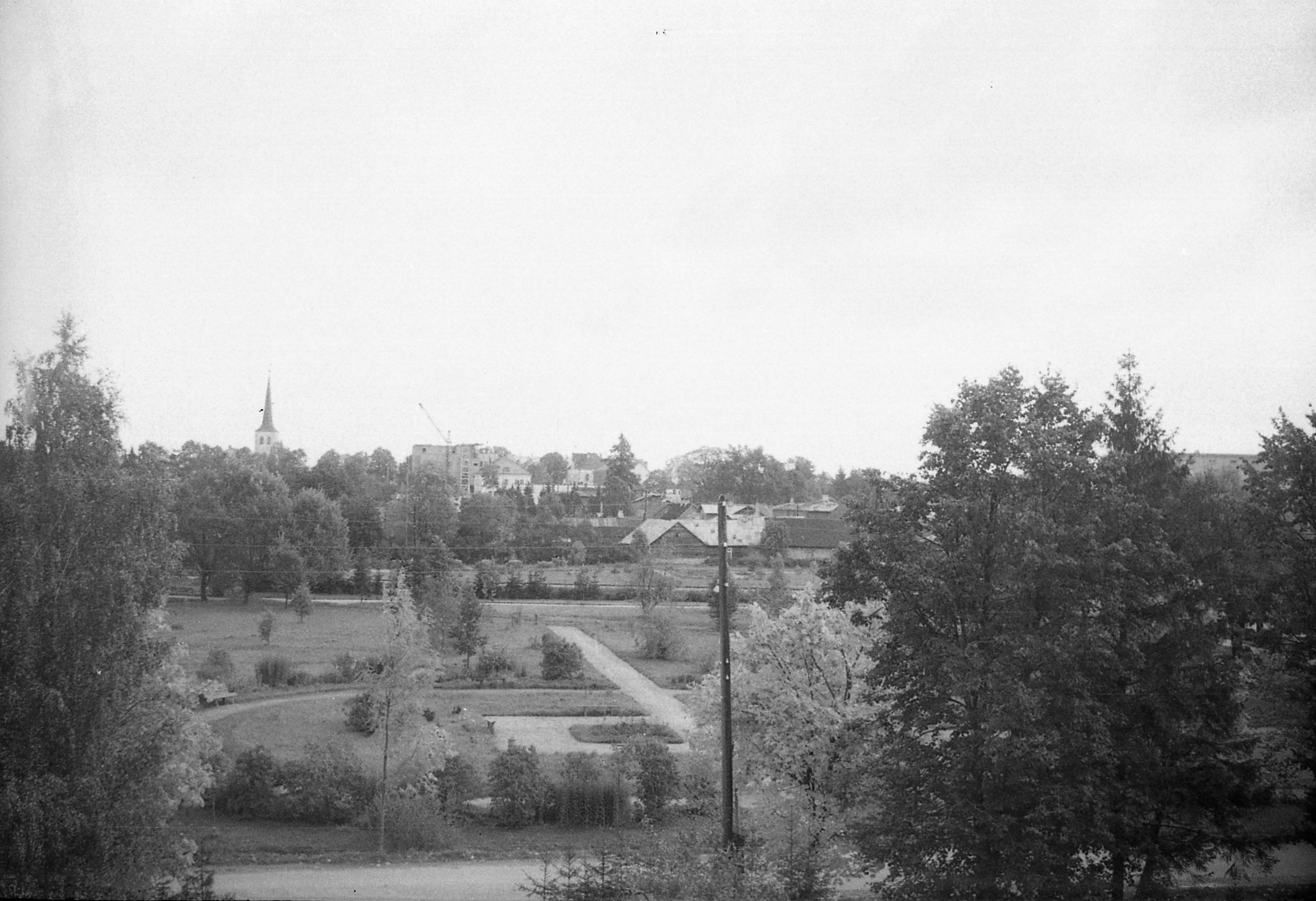 Museum park, 1960s.Pilded from the hospital's window.
