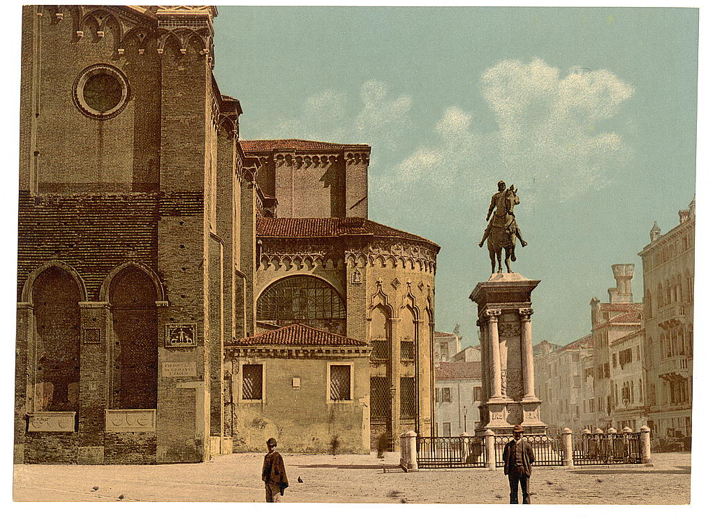 [santi Giovanni e Páolo church and statue of Bartolomeo Colleoni, Venice, Italy] (Loc)