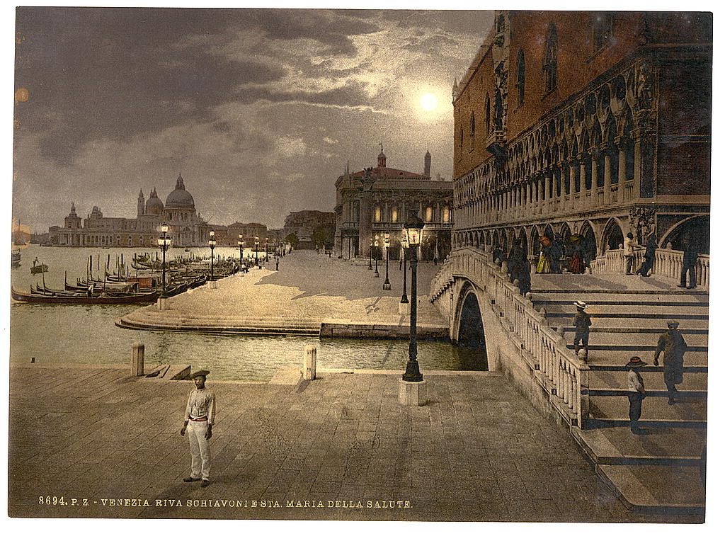 [doges' Palace and St. Mark's by moonlight, Venice, Italy] (Loc)