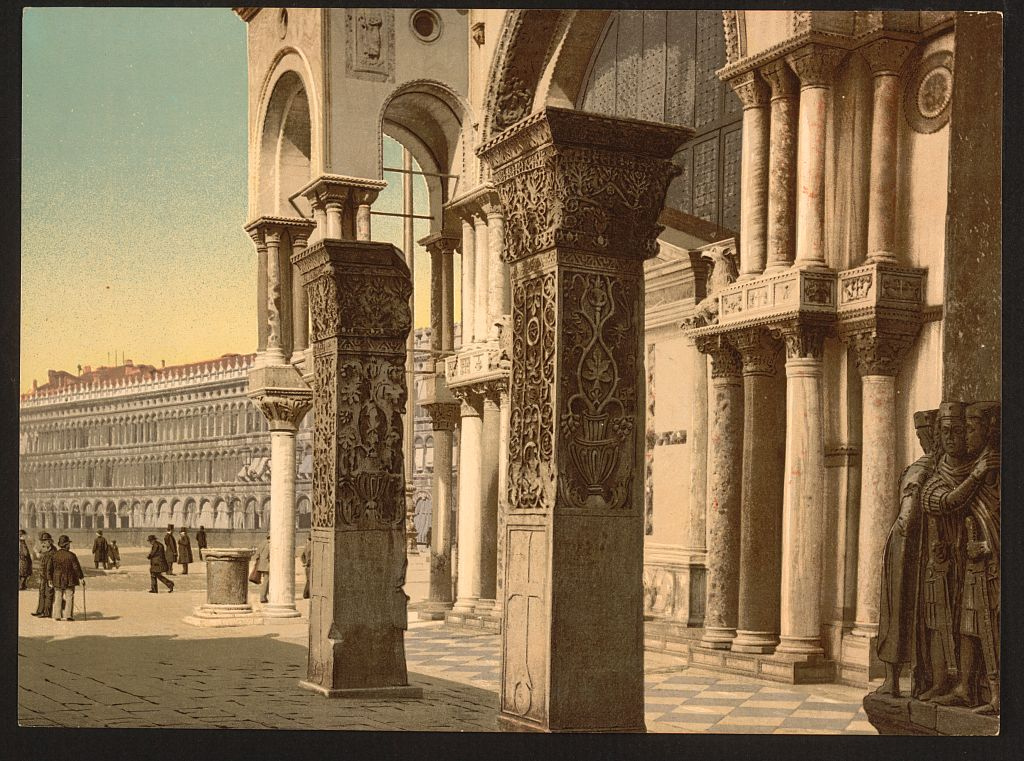[columns of St. Mark's Church, Venice, Italy] (Loc)