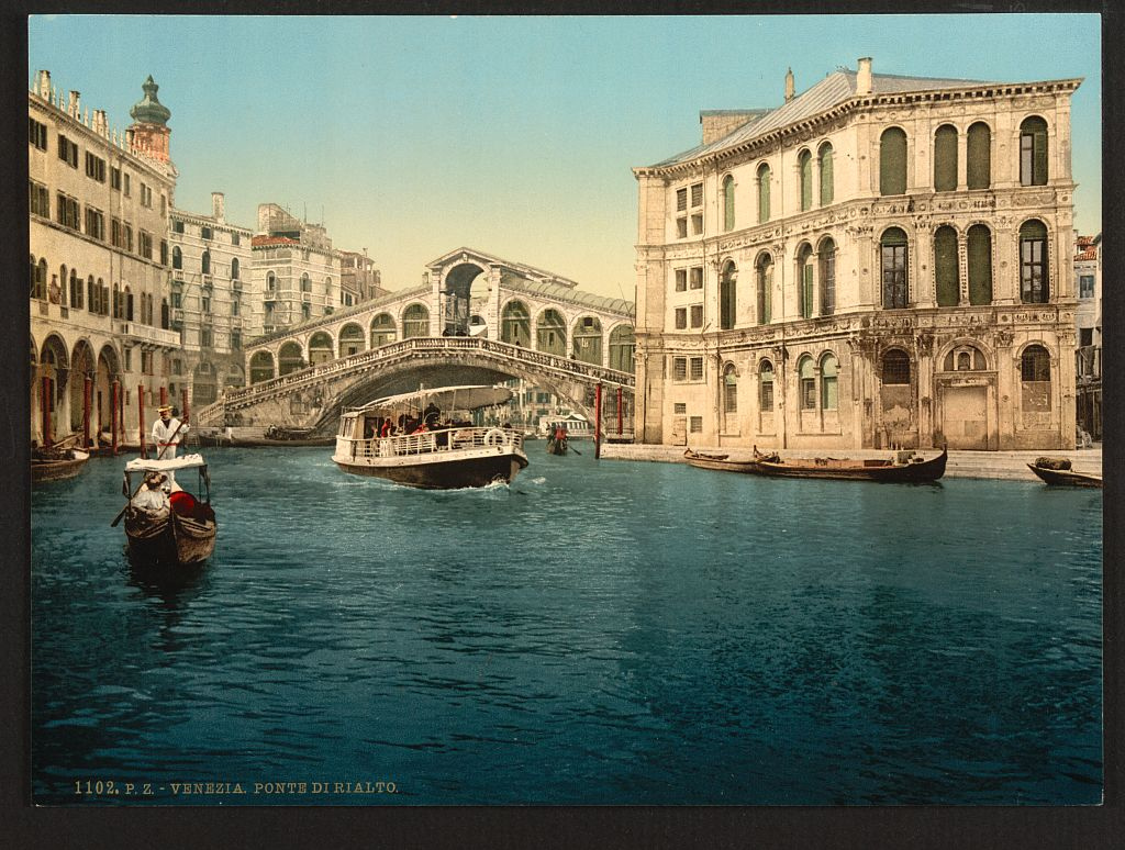 [the Grand Canal with the Rialto Bridge, Venice, Italy] (Loc)