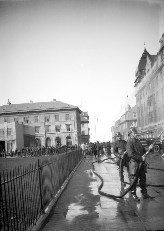 Brunaæfingí Pósthússtræti, Reykjavík, 31 May 1924
