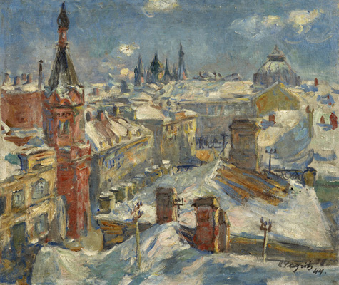 maal. Richard Sagrits: Jaroslavli linnavaade, talv, 1944