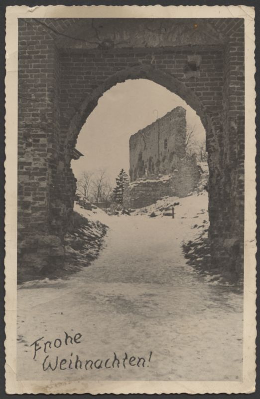fotopostkaart, Viljandi, lossivärav, Suurmüür, u 1925