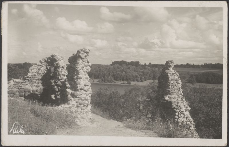 fotopostkaart, Viljandi, Kaevumägi, järvepoolne osa, järv, vastaskallas, u 1925