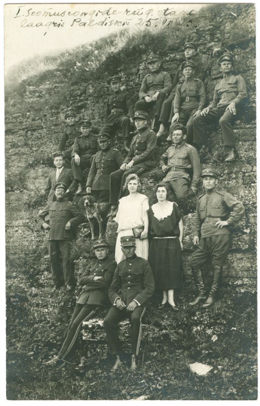 Foto. I soomusrongi rügemendi staap Paldiskis laagris, 25.07.1925.