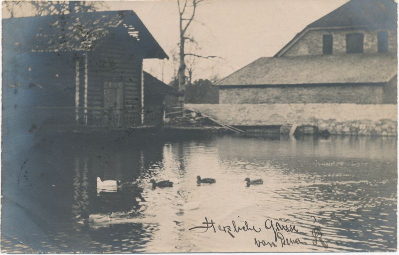 Foto. Vaade hoonetele vee ääres. 1903. O. Siluti kogu. Albumis.
