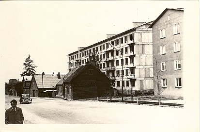 foto, vaade Paide Pärnu tänvale 1970.a.