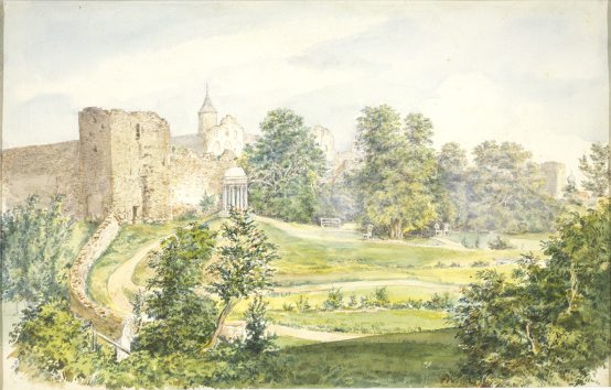 Vaade Haapsalu varemetele 1852