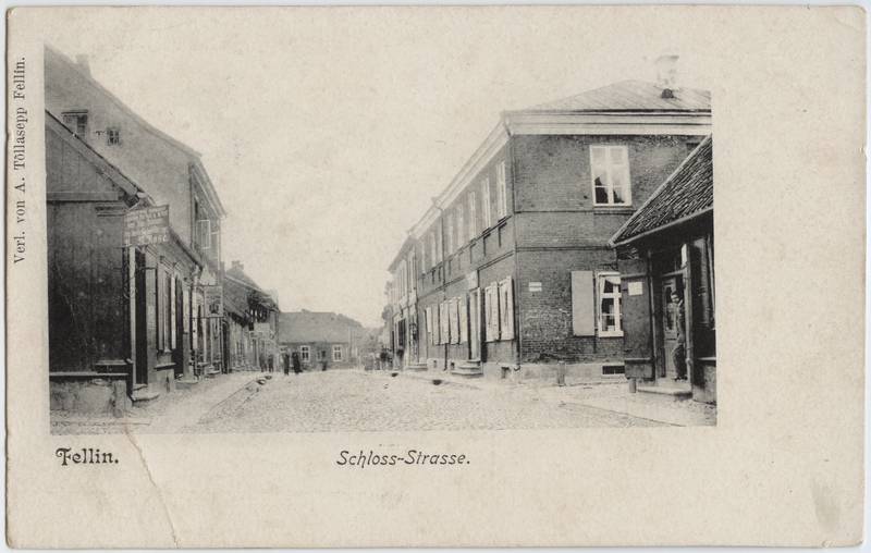 trükipostkaart, Viljandi, Lossi tn, Oru tn ja Tartu tn vahel, u 1905, Verlag von A. Tõllasepp