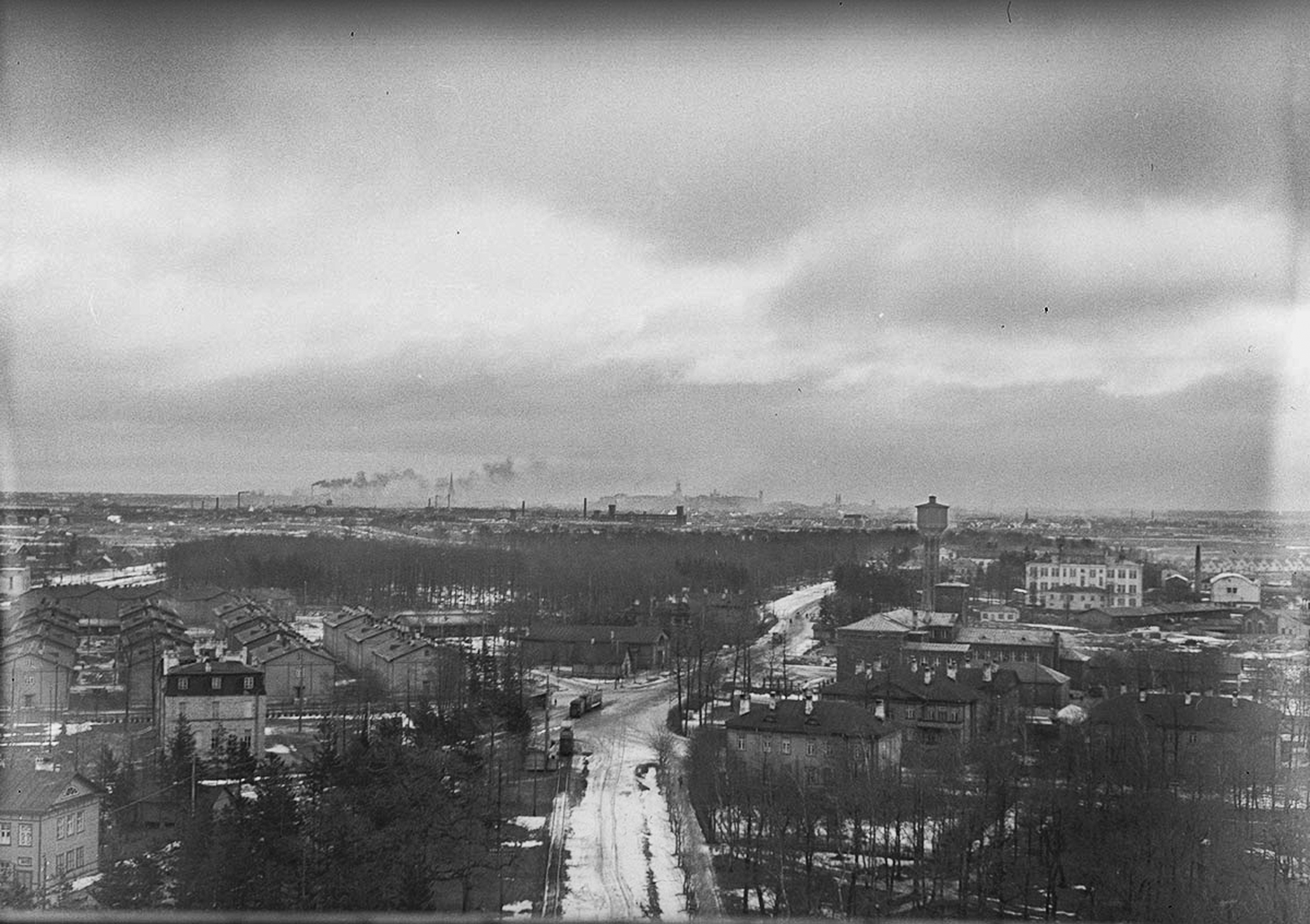 View from Tallinn University of Technology tower towards the city centre. End of the 1930s.