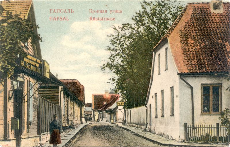 Postkaart. Vaade Ehte tänavale Haapsalus. u. 1910.