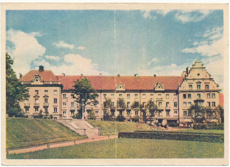 Postkaart. Tallinna vaade. Harju tn haljasala. 1955.