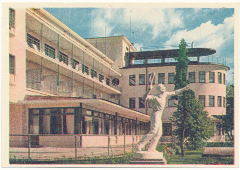 Postkaart. Pärnu vaade. Sanatoorium nr. 1. 1955.