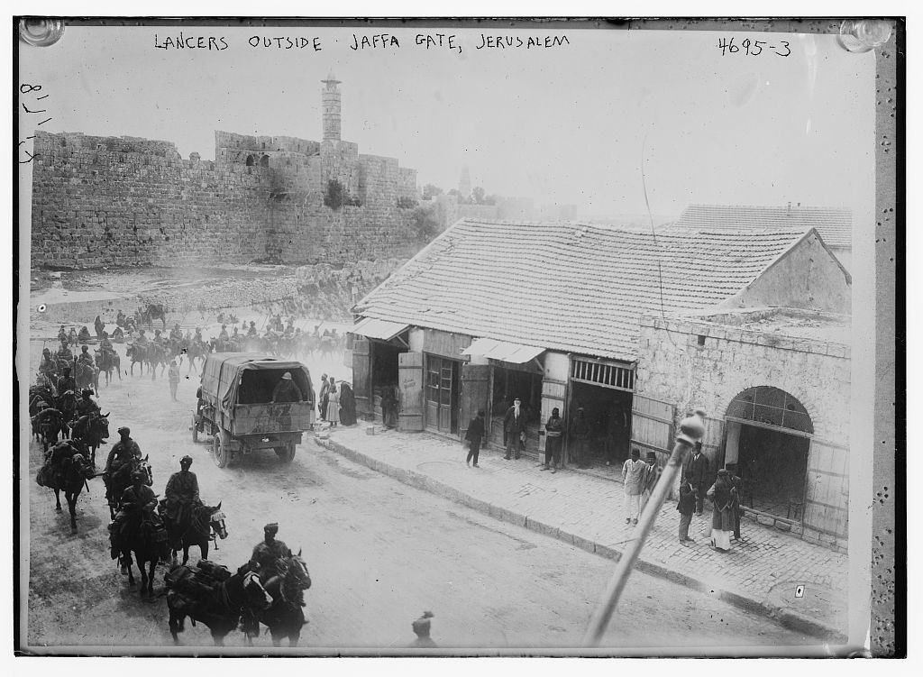 Lancers outside Jaffa Gate, Jerusalem (Loc)