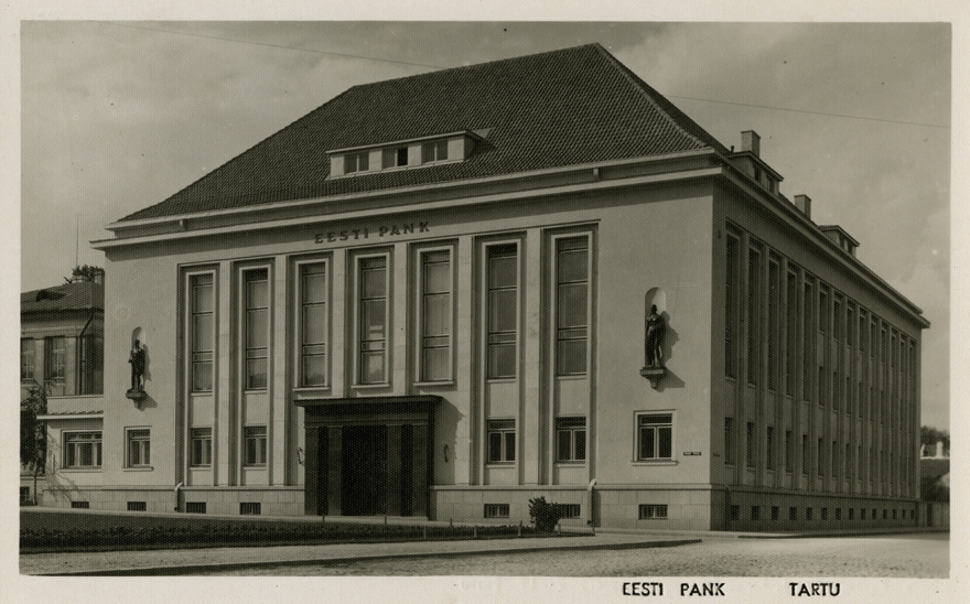 Eesti Panga Tartu osakonna hoone. Arhitektid Arnold Matteus, Karl Burman