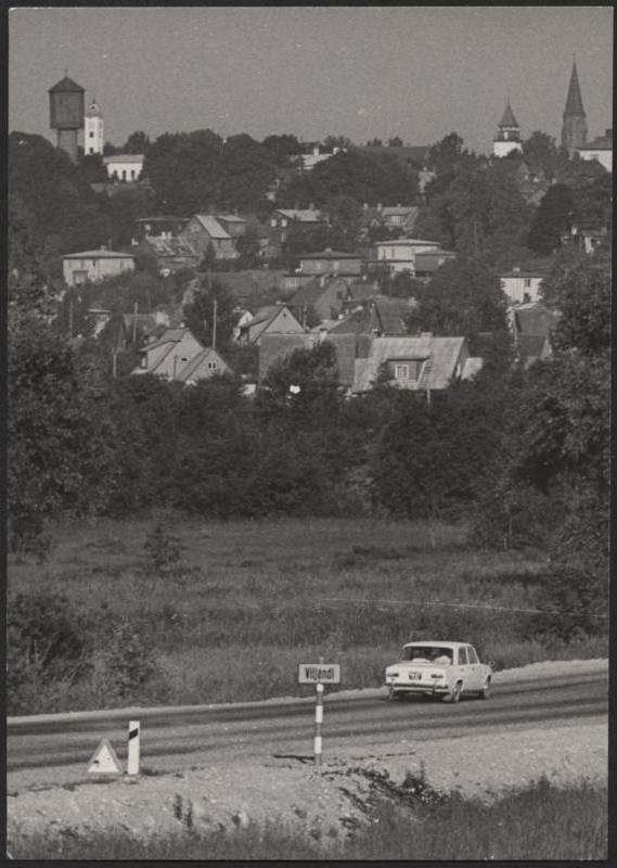 foto, Viljandi, linn Tartu mnt poolt, u 1975, foto E. Veliste