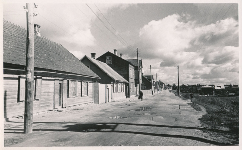 foto, Viljandi Tartu tn lõpuosa, vas nr 67, 69, 71 majad u 1960