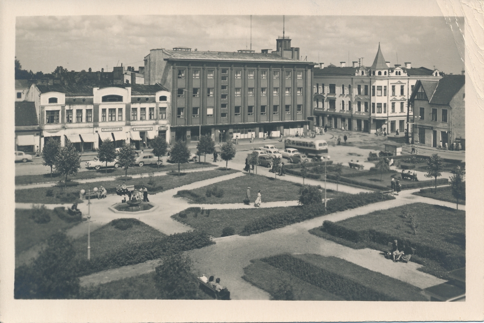 foto, Viljandi, Keskväljak, Tartu tn ja Lossi tn, 1962, foto E. Fridrichson