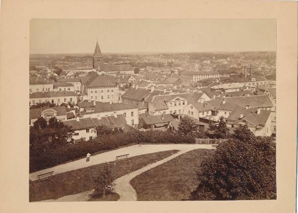 Toomemägi, vaade linnale tähetorni juurest. Tartu, 1880-1890.