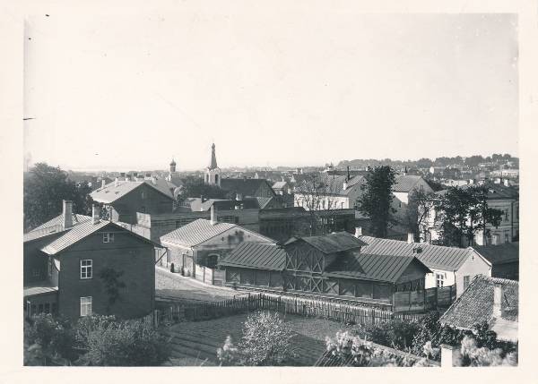 Tartu linnavaade. Tallinna (Staadioni) tn. 20. sajandi algus.