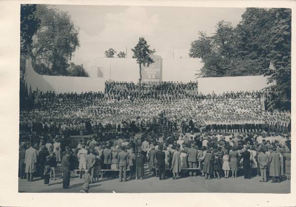Eesti NSV 20. aastapäevale pühendatud Tartu laulupidu. Toomeorg, 1960.a.