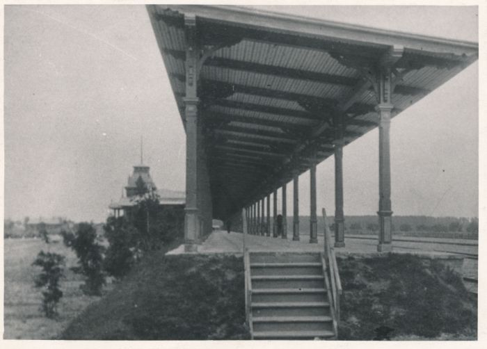 Foto. Haapsalu raudteejaam (ehit. 1905), ca 1910. 1967. Ü. p. M. Arro.