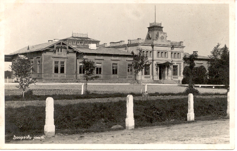 Foto. Haapsalu raudteejaam ca 1930. Fotogr. J. Grünthal.