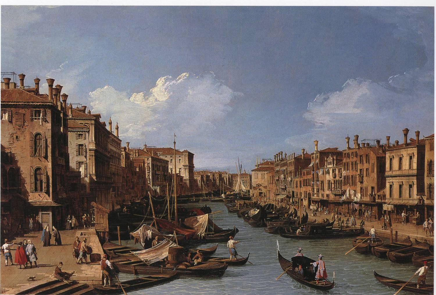Suur kanal Veneetsias. Vaade Rialto sillalt Palazzo foscari poole