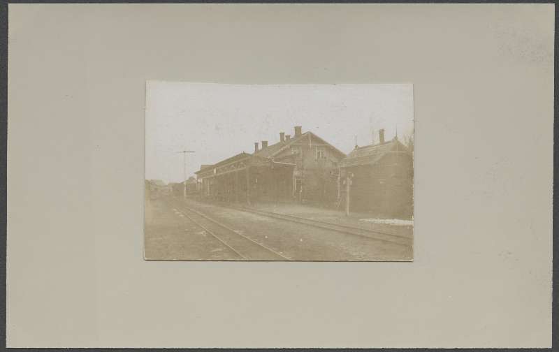fotopostkaart, Viljandi, raudteejaam, u 1910