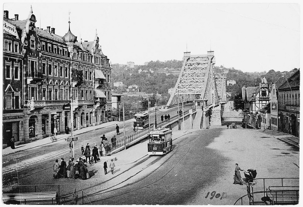 Street in Dresden, Germany 1901