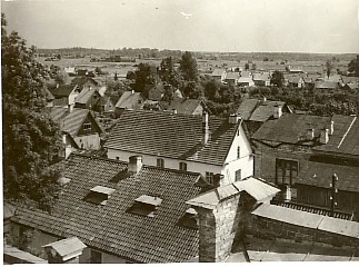foto, vaade Paide linnale Posti t.12 katuselt 1950-ndatel a.