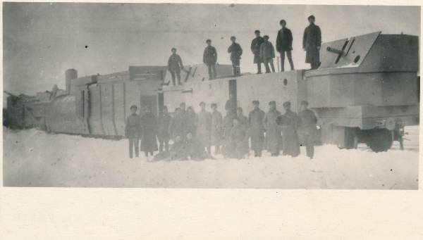 Venemaa kodusõda. Punaarmee soomusrong, kus poliitkomissariks oli Karl Sisko. Vene lõunarinne, 1920.