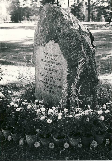 Piibe, mälestuskivi K. E. Baerile