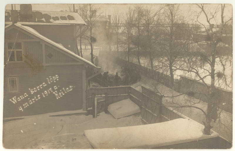 Dokumentide põletamine 4. märts 1917.a. Keilas Jaama tänaval