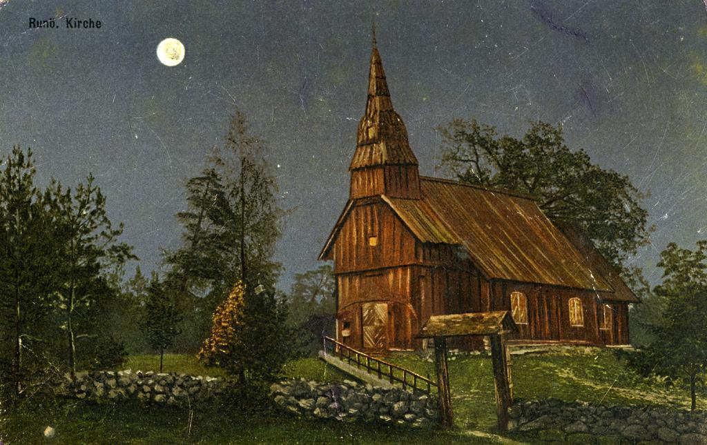Ruhnu vana kirik öösel